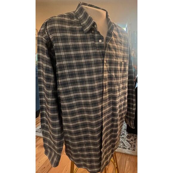 FOUNDRY SUPPLY CO. LONG SLEEVE BLUE GRAY PLAID BUTTON UP MENS SIZE 3X - Picture 5 of 8